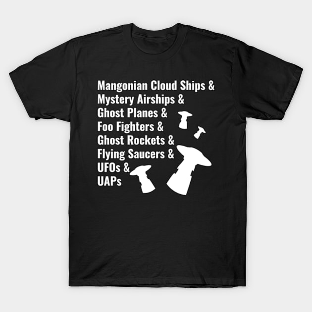 The History of Ufology with UFOs T-Shirt by Our Strange Skies